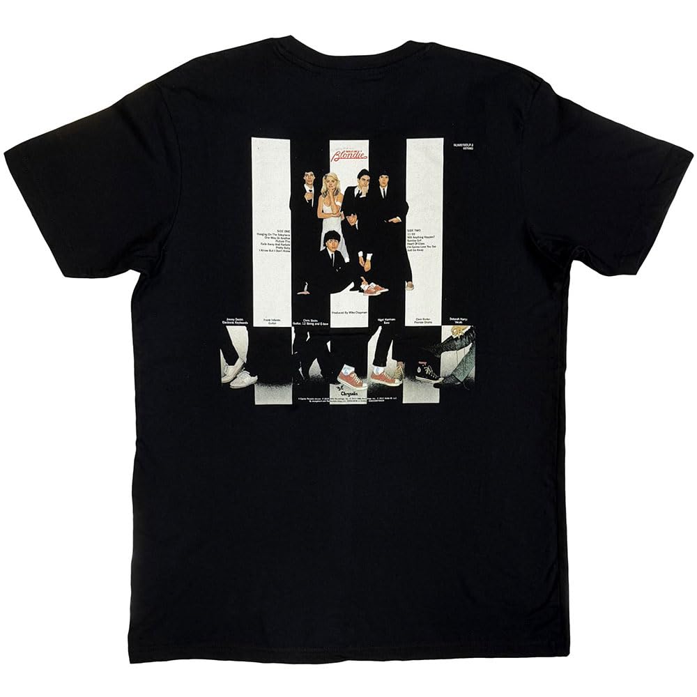 Rock Off Officially Licensed Products Unisex Black Blondie Parallel Lines T Shirt L