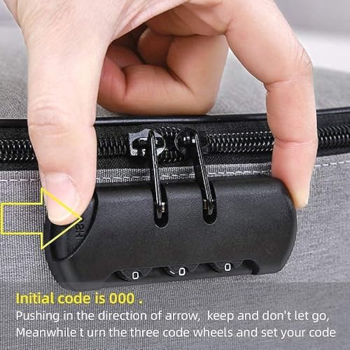 Image of Handcuffs Document Bag with Lock 2 Layers File Organizer, Portable Home Travel Safe Storage for Important Documents,Passports,Laptop, Black(Soft)