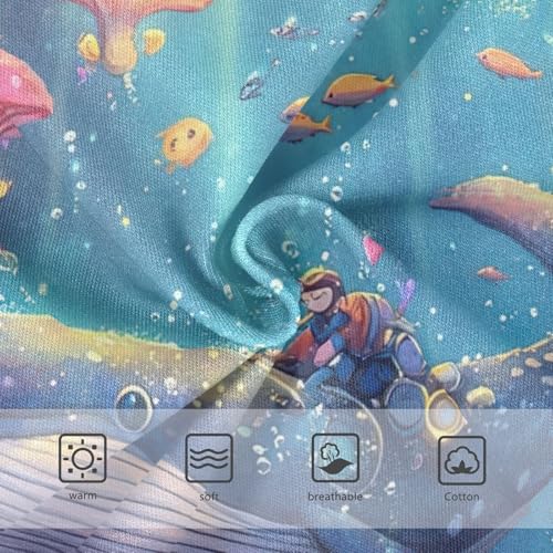 Cartoon Girls Underwear Toddlers 2t Cotton Little Girl Panties Fantasy Underwater World Whale Briefs Undies Kids3