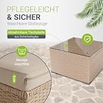 Punta Cana Polyrattan Lounge-Set M Creme