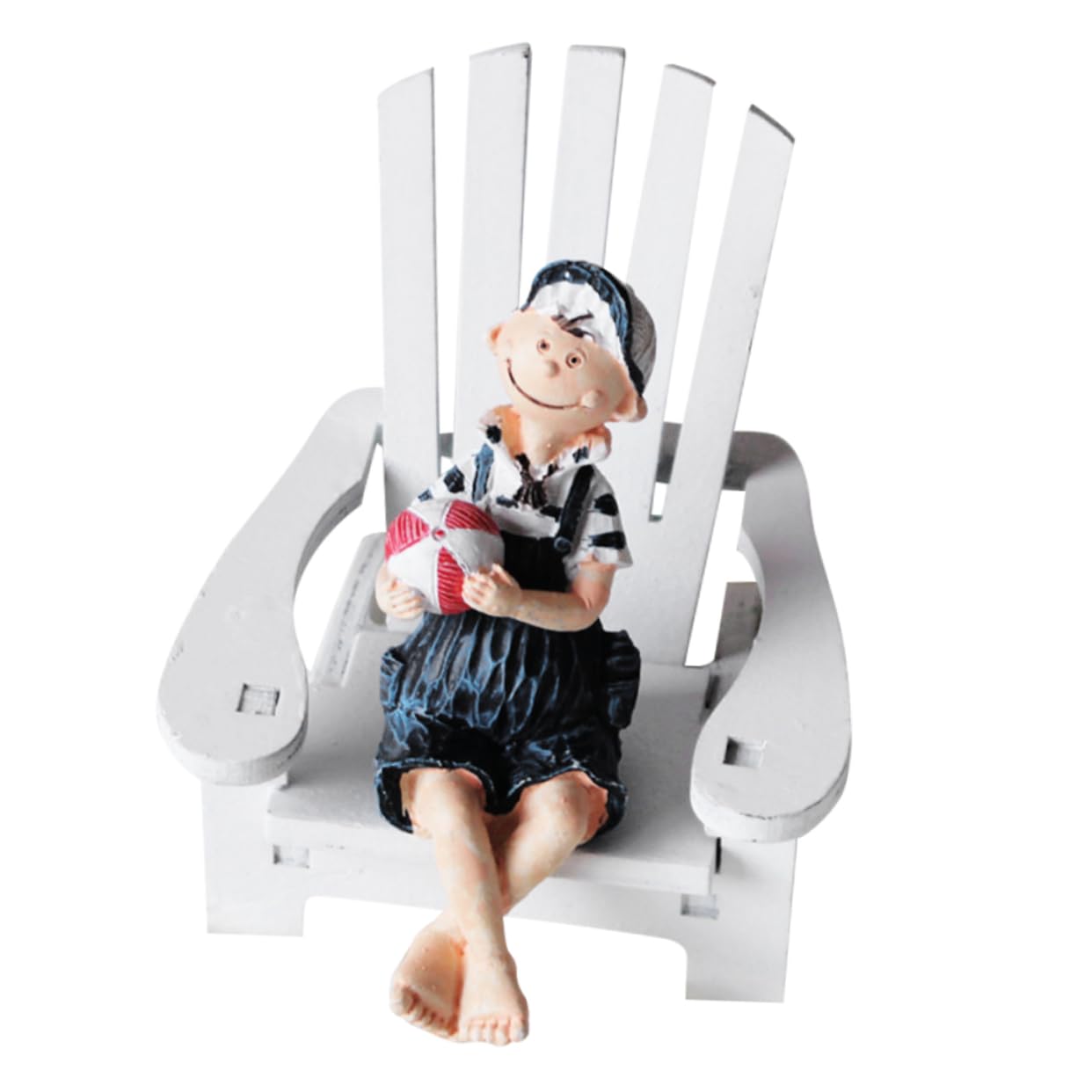 Garneck Beach Chair Doll Room Decor Coastal Home Adornment Wooden Craft for Bedroom