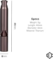 Vista 6 de TiWhistle - Silbato de emergencia de titanio (morado claro)