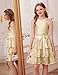 Girls Sequin Dress Size 8-10 Gold Halter Fancy Layer Prom Pageant Birthday Party Christmas Sparkle Fashion Dress