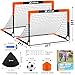 Kids Soccer Goals for Backyard Set- 2 of 6X4/ 4X3 ft Toddler Soccer Goal Training Equipment with Soccer Ball, Ladder, Pop Up Soccer Net for Kids Age 3-5 4-6 6-8 8-12 10-12 Outdoor Games Sports Gift