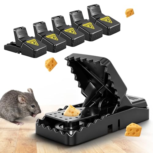 Sudnsadaks 6 Stück Rattenfalle Schlagfallen, Mausefalle Schlagfalle Testsieger, Rattenfallen Wiederverwendbar Mäusefallen Kunststoff Mouse Trap, Rat Trap Mausfallen für Haus und Drauße
