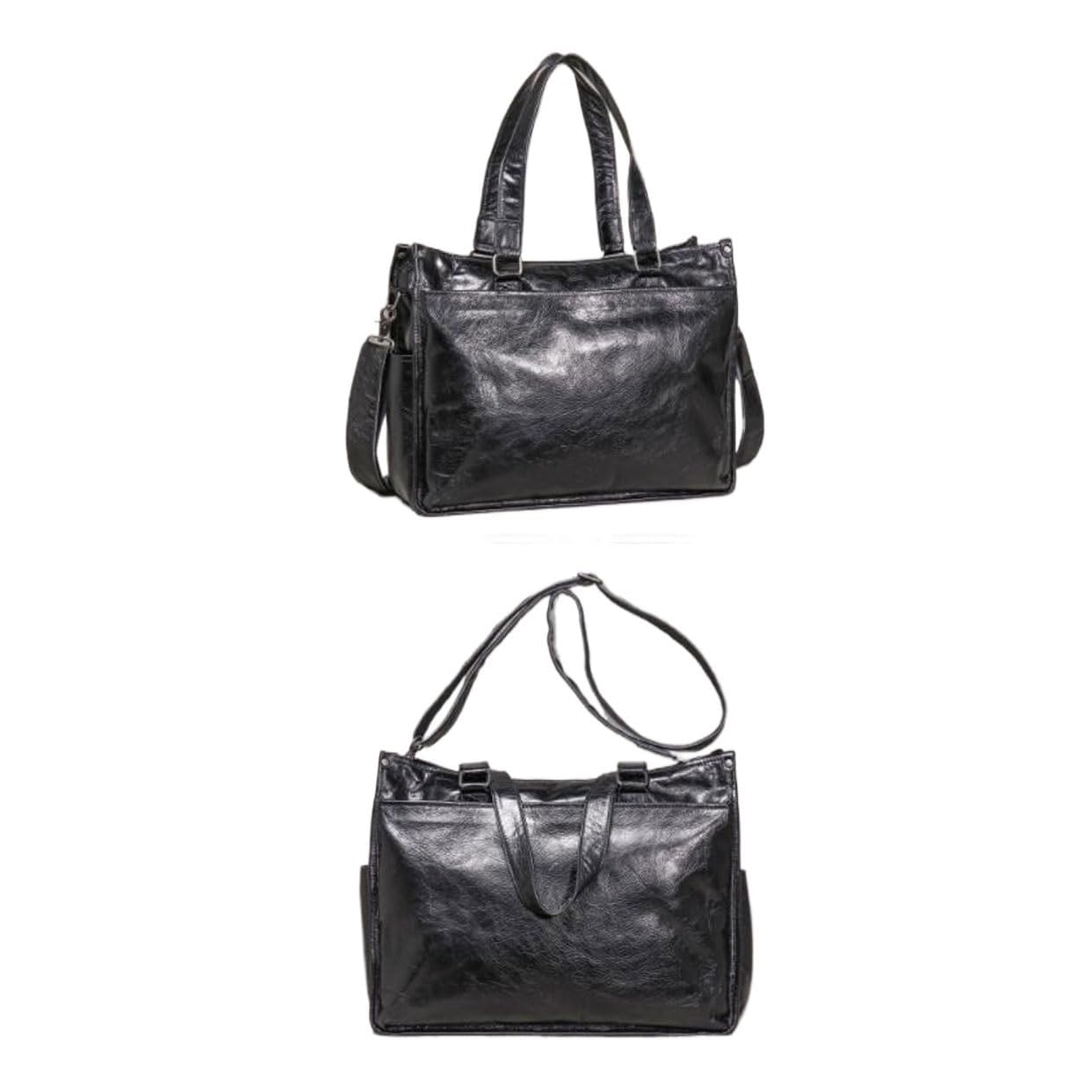 Borsa per computer portatile in pelle da uomo, 15 pollici, borsa impermeabile a tracolla, borsa a tracolla, borsa da lavoro