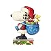 Enesco 4057672 Peanuts by Jim Shore Santa Snoopy & Woodstock Stone Resin Figurine, 10.25