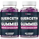 Primetime Sports Quercetin, Zinc,Vitamin C 1000mg Gummies Supplements with Elderberry, Flavonoid Vitamin for Kids Adults Immunity, Immune Support Gummy Booster 60 Count (Pack of 2)