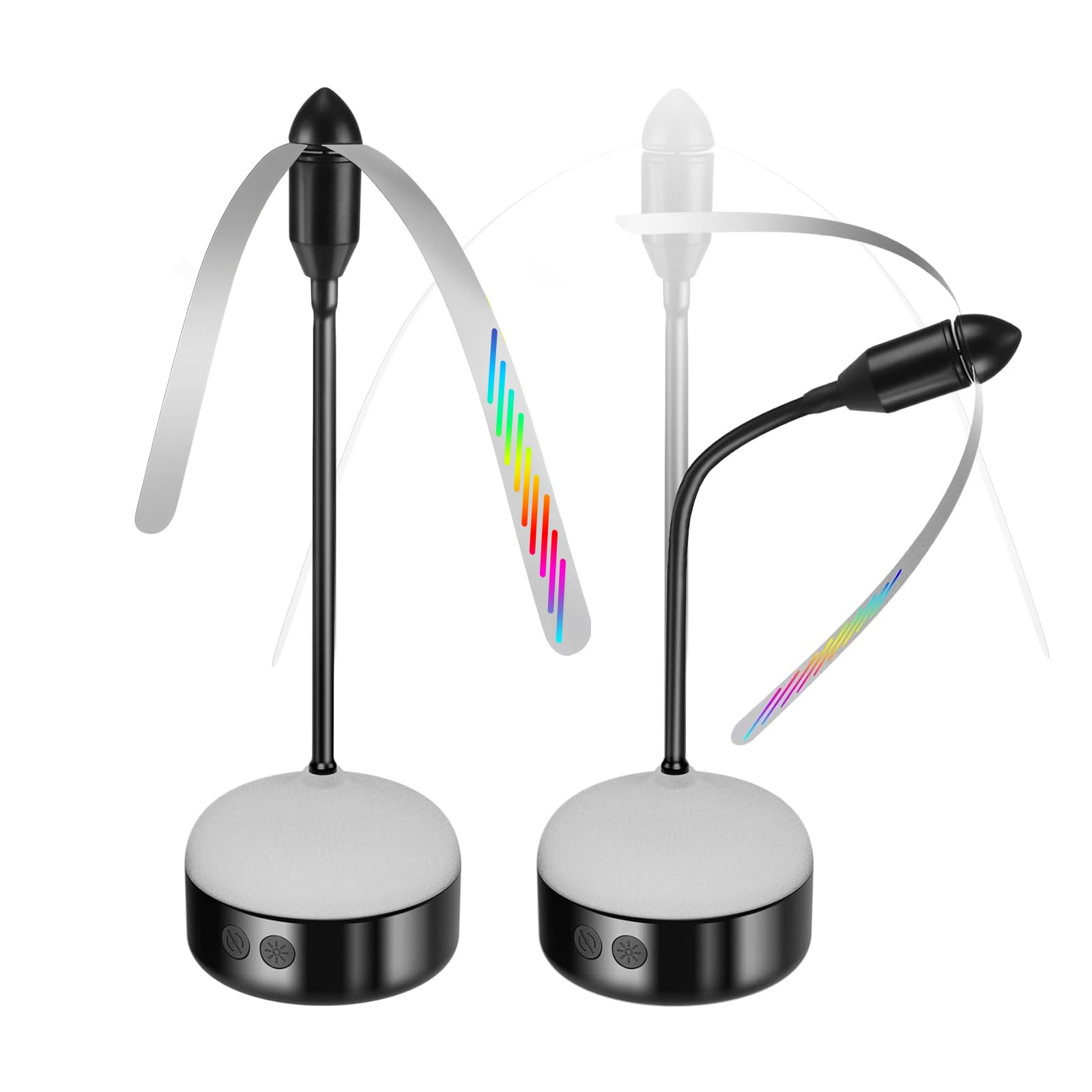 Fliegenwedler, 3 Stück Fliegenwedler mit LED-Beleuchtung, Automatischer Fliegenabwehr Faltbarer mit weichen Klingen, Aufhängbar Fliegenvertreiber mit Haken, für Camping, Partys, Küche