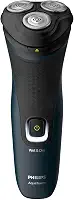 Philips Shaver Series 1000 Barbeador elétrico molhado ou seco, lâminas ComfortCut, cabeças flexíveis 3 direcionais, abertura com um toque, 40 minutos de barbear sem fio a partir de uma carga de 8