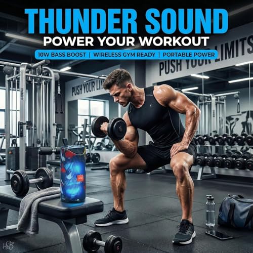 Image of JBX Pro Super Bass Portable Wireless Bluetooth Speaker with inbuilt Phone Stand Built-in mic, TF Card Slot, USB Port - Multi Color