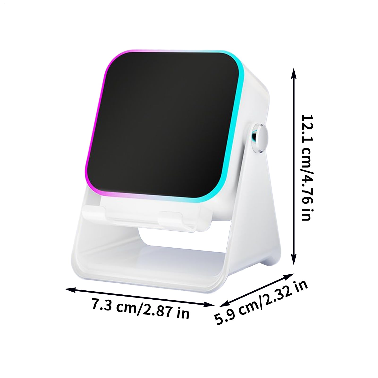 Altoparlante a induzione, supporto pieghevole con illuminazione, supporto per smartphone con altoparlante da 10 W, per casa, ufficio, viaggio, Natale, compleanno, uomini, donne, amici