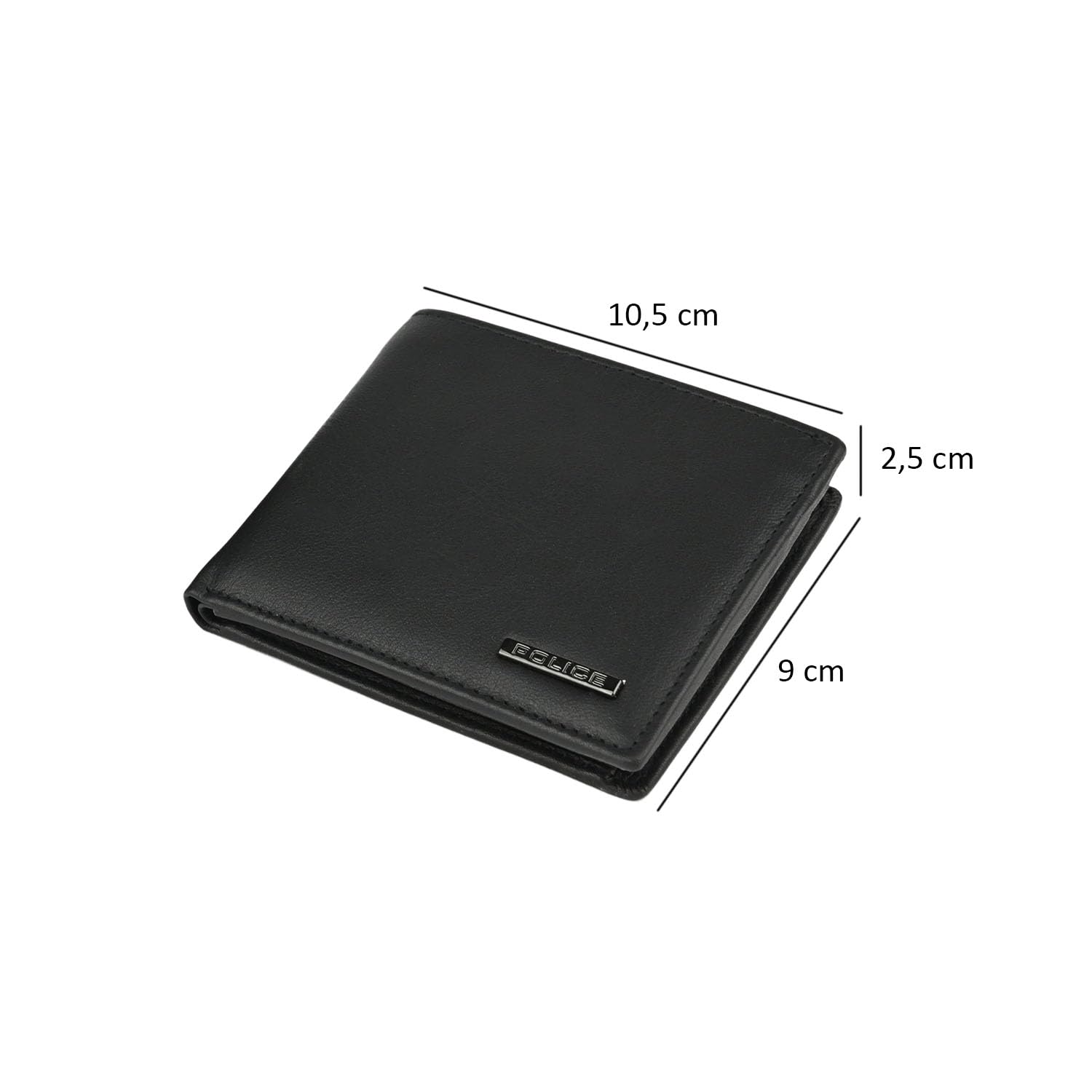 Police Coffret Cadeau Homme - Portefeuille Cuir Véritable Noir & Stylo Bille Élégant