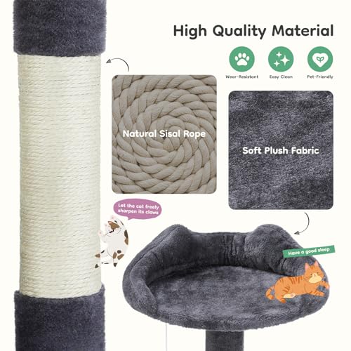 Árbol para gatos ANTONIA de varios niveles gris miniatura 5