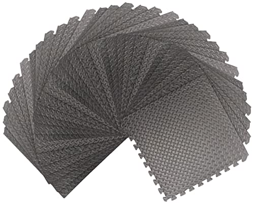 Baldosas de espuma entrelazadas de 1/2 pulgada de grosor para ejercicio - Cojín suave y acolchonado para protección de piso de gimnasio - SciencePurchase (120 pies cuadrados, 30 baldosas) miniatura 1
