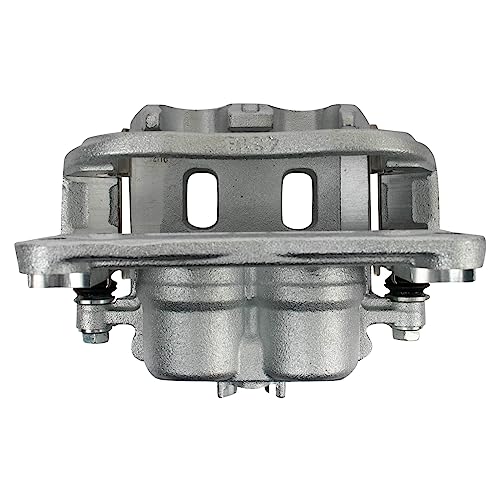 Image of TRQ Front Driver and Passenger Side Brake Caliper Set Caliper Brackets Hardware Compatible with 00-01 Subaru Outback 02 Outback 02 Legacy GT 02 Legacy GT Limited 02-03 Impreza WRX