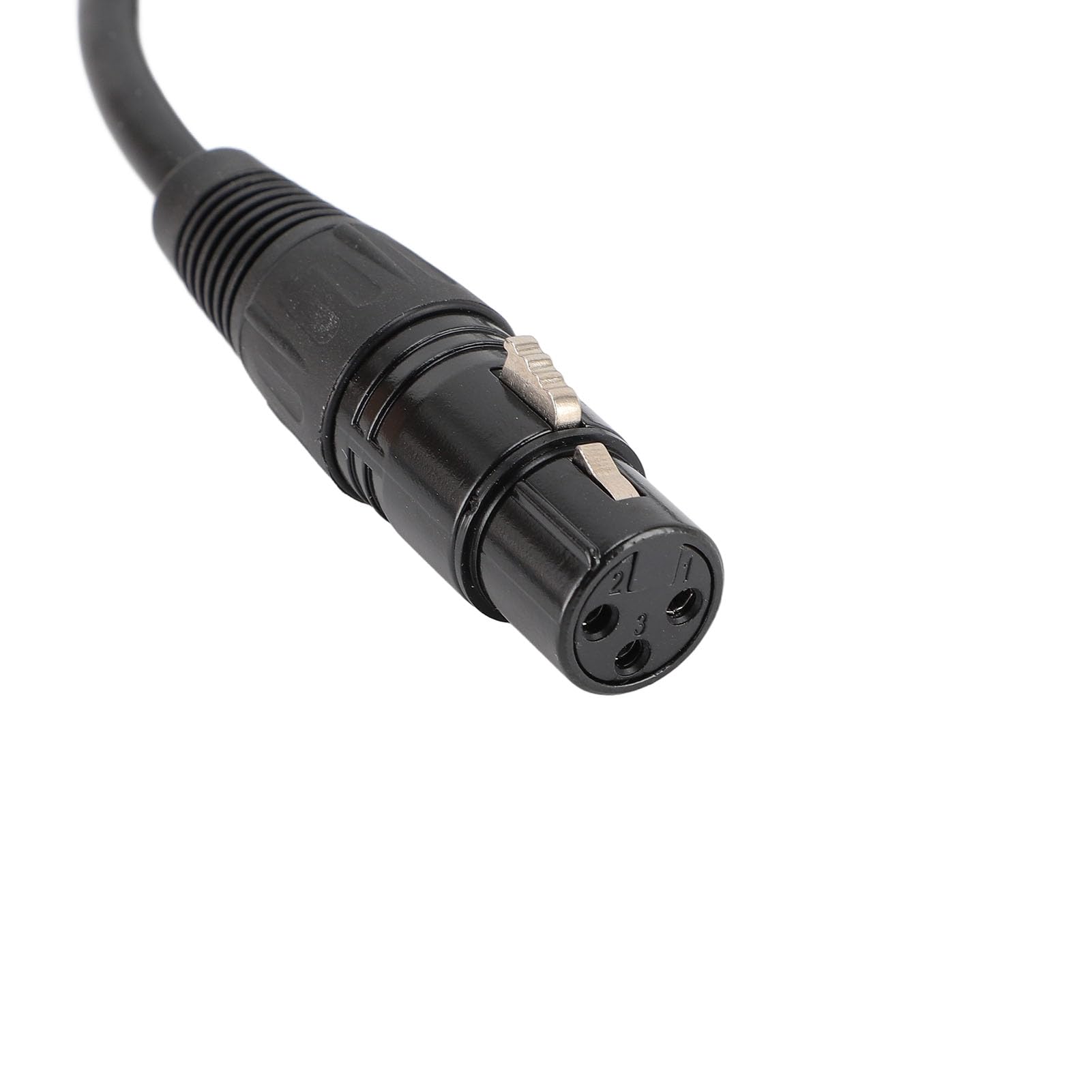 Demeras Cable de Señal de Luz de Escenario XLR Profesional Cable de Micrófono Versátil 1 M de Longitud 10 Piezas de Señal de Escenario Negro para Eventos en Vivo y Estudios
