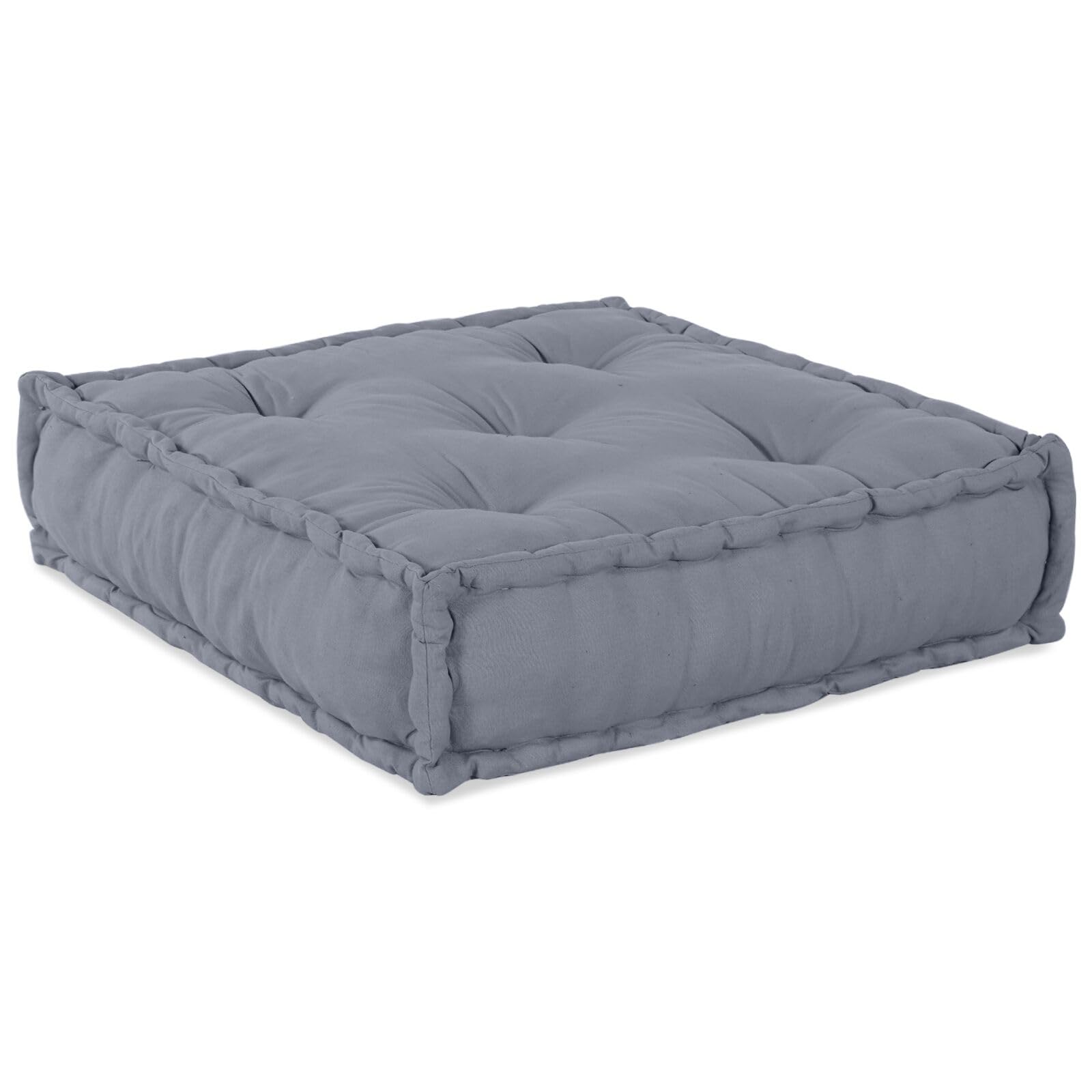 Dekor, Textilien: Bettwäsche, Kissen, Decken, Bezüge und Kissen, grauer Modular-Pouf, 70 x 70 x 54 cm