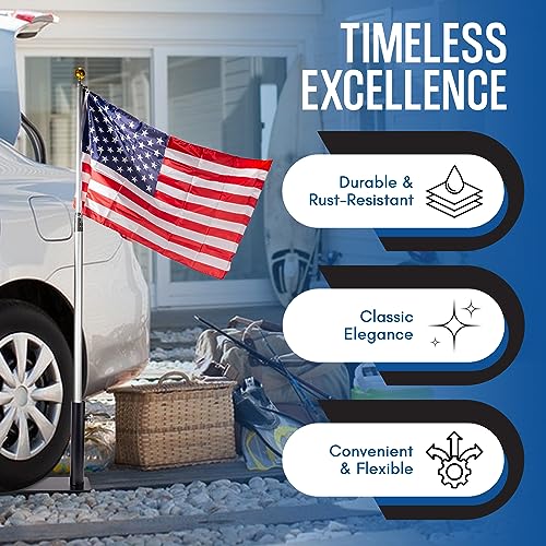 Alphabet Wonders Flagpole Tire Mount - Portable Base Stand Holder With Base thumb #4