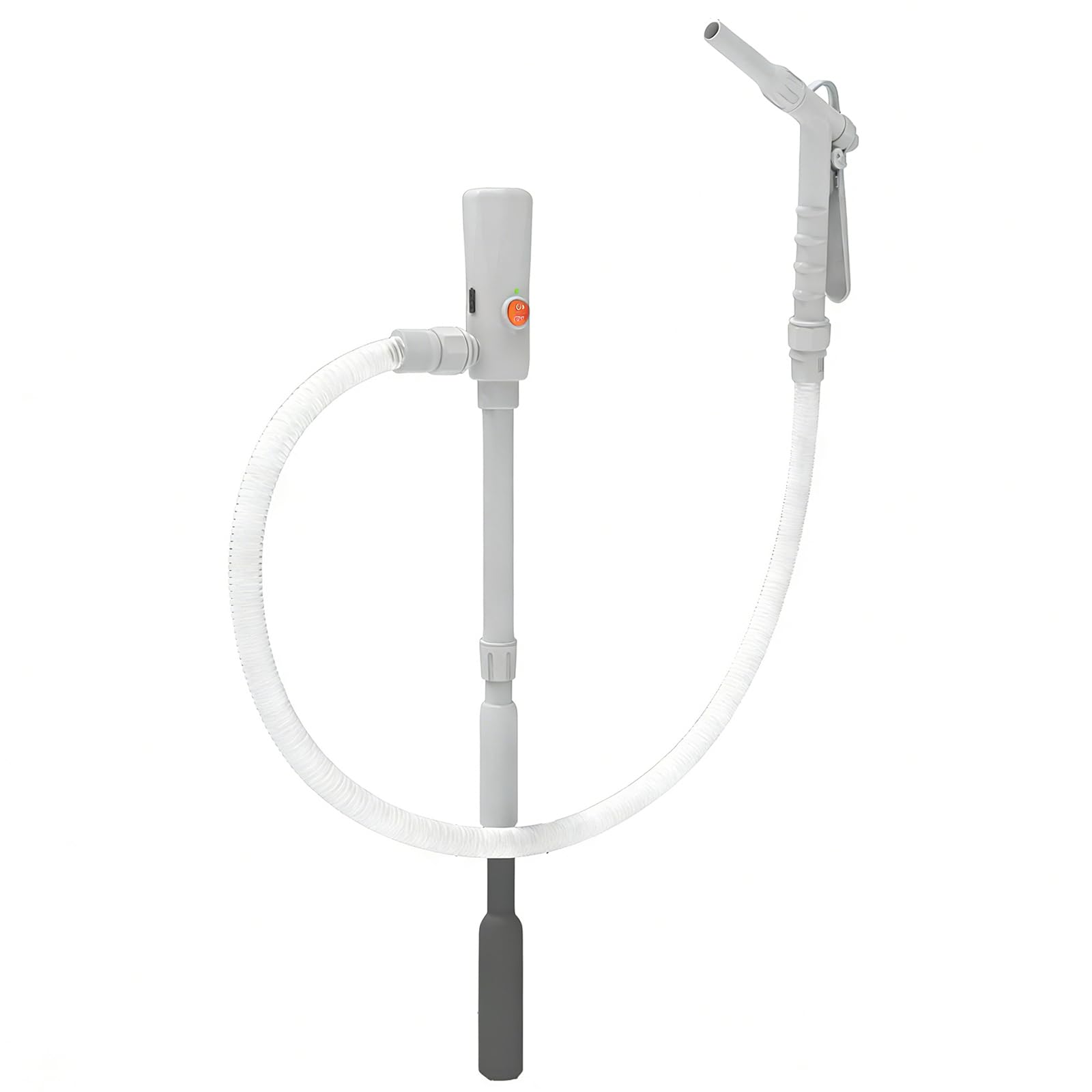 Bomba de transferencia eléctrica – Doble alimentación (USB-C/AA), 2,8 GPM (10,6 L/min), bomba de transferencia de combustible eléctrica con parada automática para gasolina, diésel, bomba de