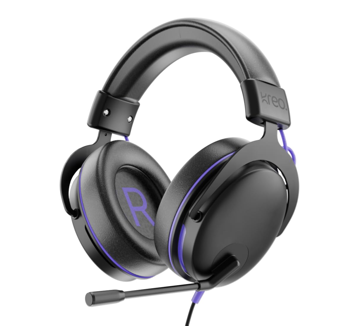 Kreo Beluga V2 Wired Gaming Headset, 50mm Oraphene Drivers, Duel Chamber, Flip to Mute Mic, Memory Foam Earpads, Lightweight Aluminum Huikt, PC, PS4, PSS Mobile (Beluga v2)-image-4