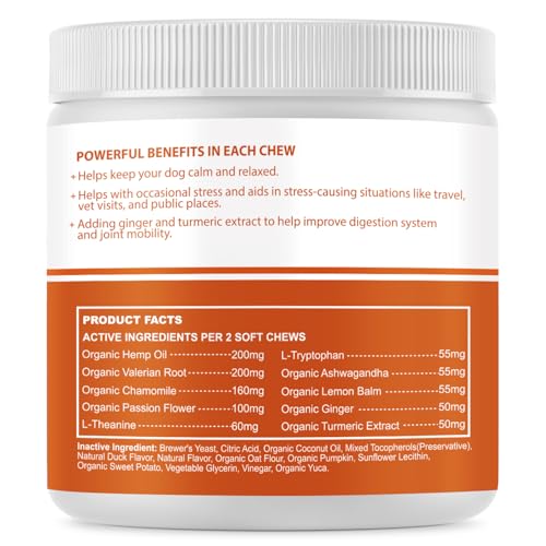 Image of Calming Chews for Dogs - All Ages & Sizes - Calming Support Supplement for Dogs - Duck Flavor | 97 Count