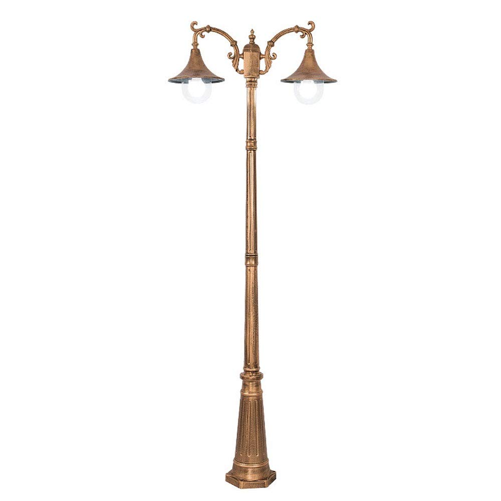 Produttori creativi di lampade da giardino europee Custom Outdoor Community Park High Pole Road Light Impermeabile Villa Doppia testa Luci paesaggistiche, Luci da palo per esterni Luci di illuminazi