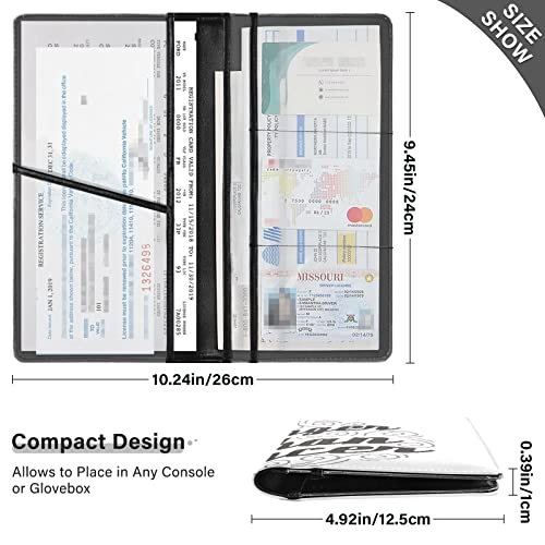 Breast Cancer Pink Ribbon Stronger Than Cancer Leather Driver License Cards Holder, Car Registration and Insurance Card Holder, Leather Card Document Organizer for Men Women4