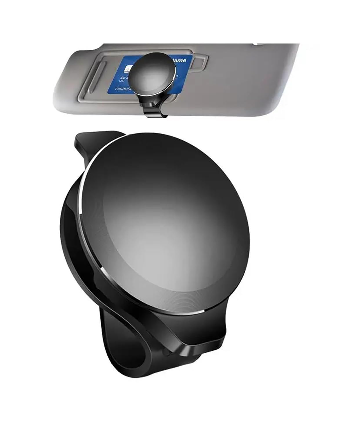 Supporto per Occhiali da Sole, Visiera per Auto, Supporto per Occhiali da Sole, Clip Universale per Occhiali da Vista, Supporto per Occhiali da Sole Rotondo per Interni, (Argento)