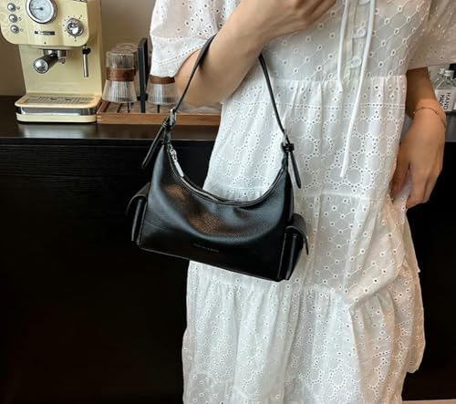 Y2k Hobo Bag for Women Soft Leather Tote Shoulder Purse Handbags Trendy Underarm Bag Small Satchel for Travel Work3