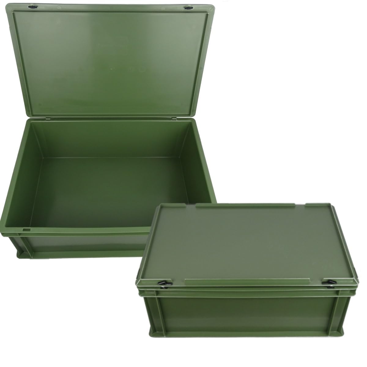Original Bundeswehr Stapelbox mit Deckel 53L – Mittel