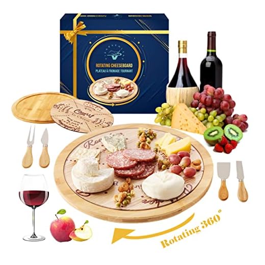 Premium Rotating Cheese Board Gift Set