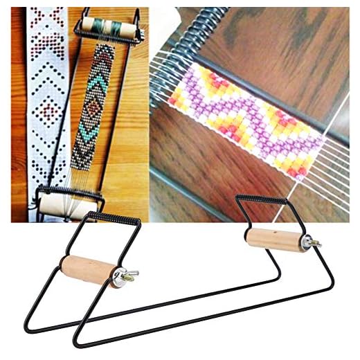 Telar de Cuentas de Madera y Acero Inoxidable Telar de joyería Resistente y Ligero para Tejer Collar de Pulsera DIY
