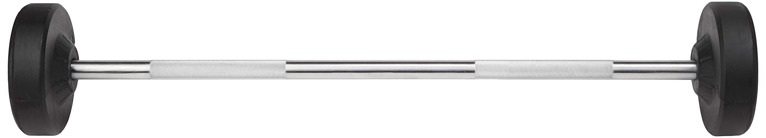 York Barbell York Rubber Fixed Pro Straight Barbell, 30 lb