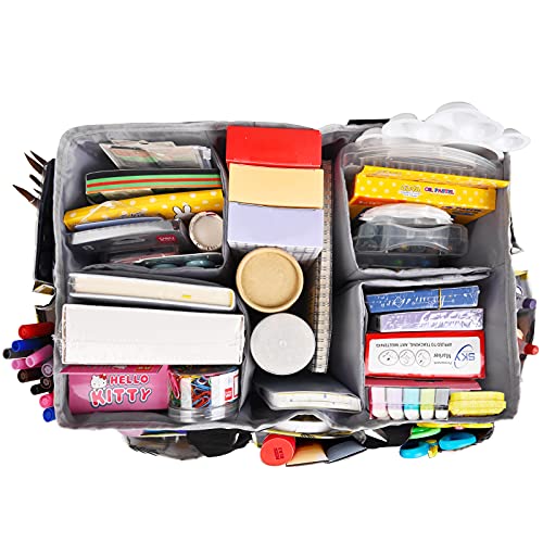 Craft Organizers Crafting Supplies Tote Art Supply Bag Planner Caddy Storage Craft Tote Scrapbook Bags Crafts Supply Carrier Handle Organization Yellow Leaf #TOP2