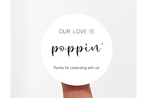 Our Love Is Poppin' Wedding Popcorn Stickers