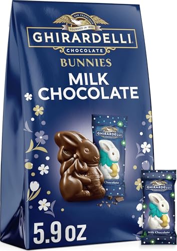 GHIRARDELLI Milk Chocolate Bunnies, 5.9 oz...