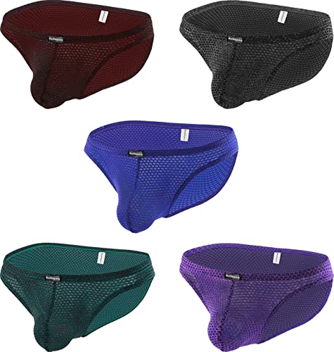 Men's Breathable Super Soft Comfort Lightweight Pouch Briefs Sexy Low Rise Under Panties