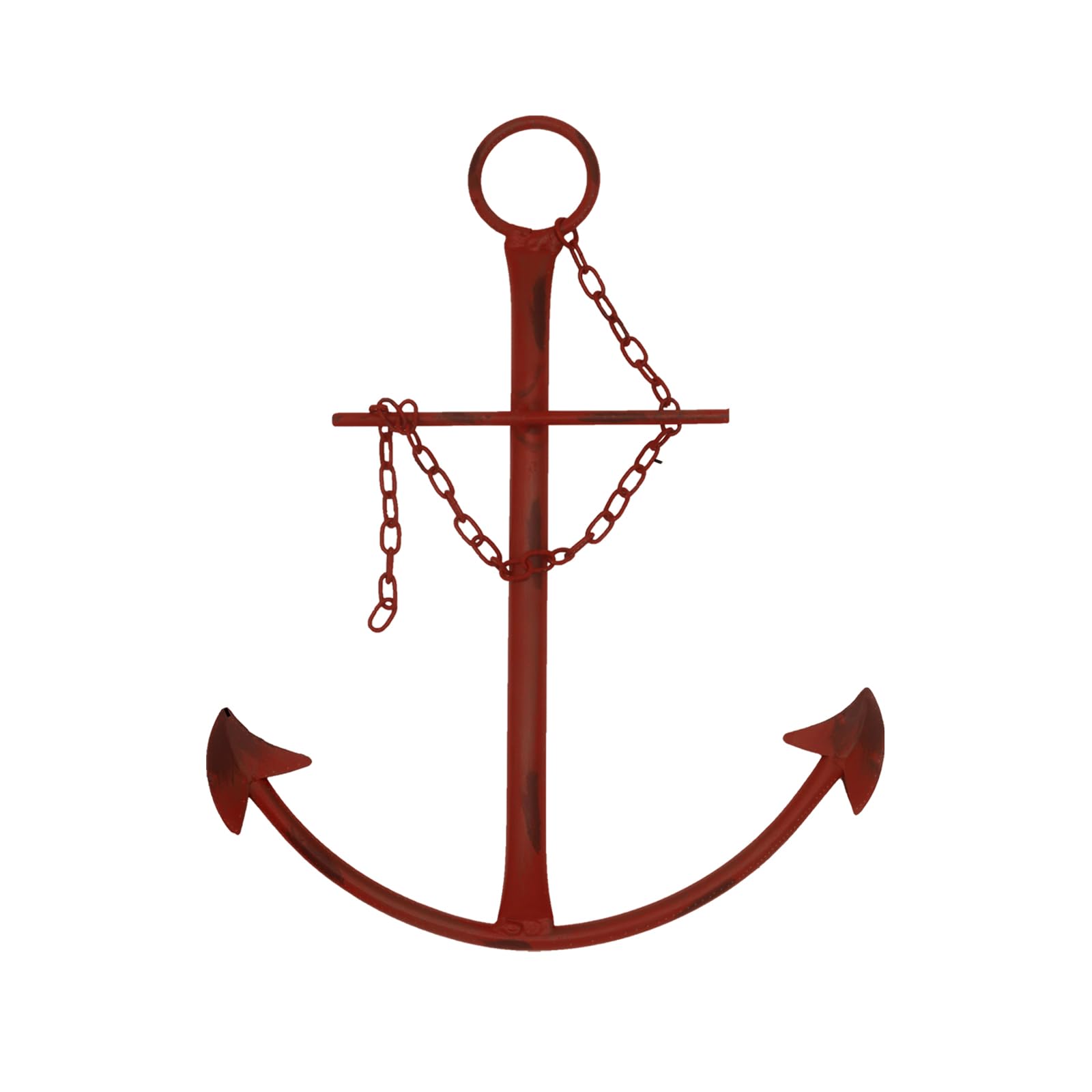 Fleecy day Nautical Anchor Wall Decor, 13in Antique Metal Anchor Art, Vintage Wall Hanging Decor for Bedroom, Living Room, Dorm