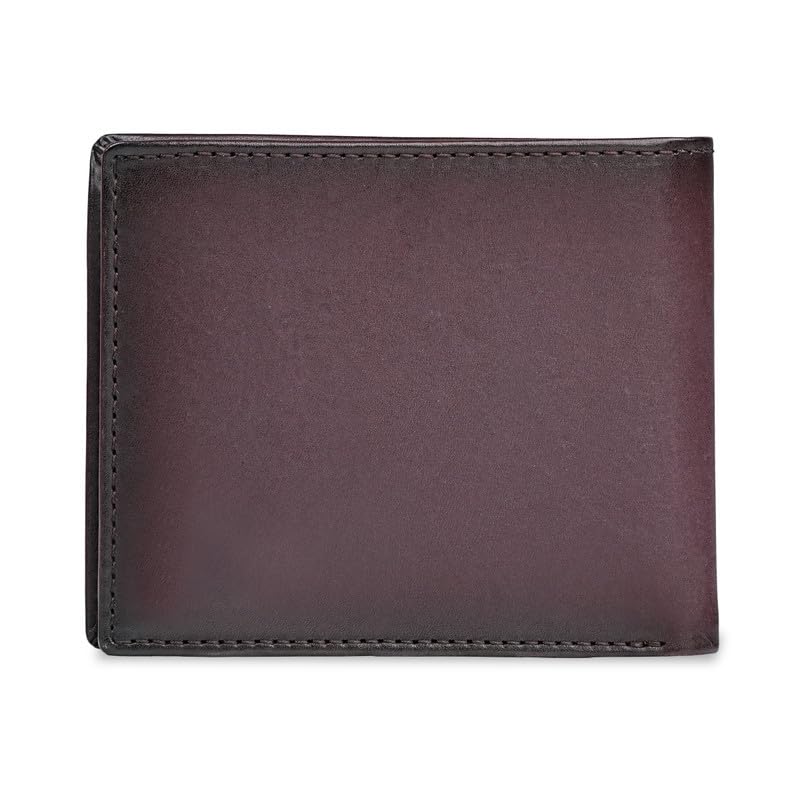 Image of Tommy Hilfiger Men's Leather Global Coin Wallet Gistel - Wine | Slim Bifold with 4 Card Slots, 2 Bill CompartMen'sts & 6-Month Warranty | Stylish Purse for Men's