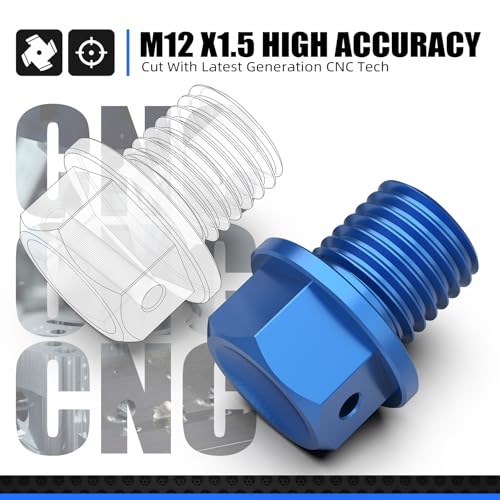 Image of NICECNC Blue M12 x P1.5 Magnetic Drain Plug Compatible with Husqvarna TC /TE /FC /FE /TX /FX 125-501 2014-2023 Compatible with FREERIDE250F 2018 FREERIDE250R 2014-2017 See Fitment