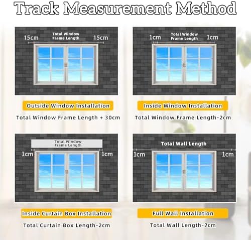 Heavy Duty Aluminum Ceiling Track System for Room Divider - Sliding Rod & Rail, Custom Length (Champagne, 8.53ft/2x4.26ft) - Ideal for Home & Office Spaces