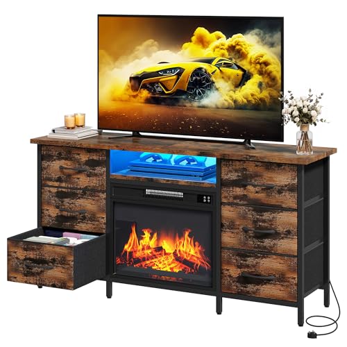 YITAHOME Commode avec Cheminée Electrique, Effet...