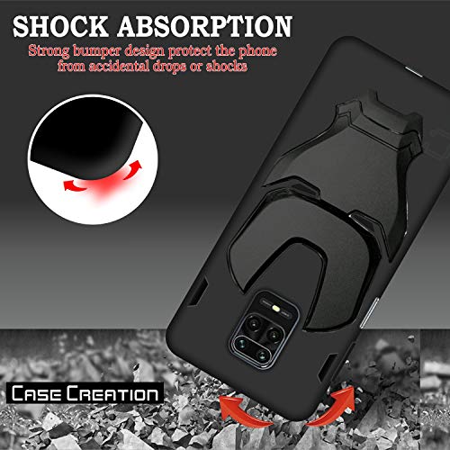 Image of COVERLY Official 3D Touch Feel Trending Real Hero Avenger Logo Mask Soft Rugged Grip Iron Man Super Power Cartoon Movie Silicone Matte Strong Back Cover for Xiaomi Redmi Note 9 Pro - Black
