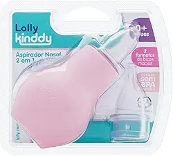 Aspirador Nasal Bebê 2 Em 1 Rosa Lolly