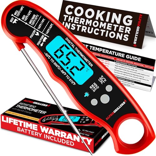 Alpha Grillers Meat Thermometer Digital - Instant Read Food Therm...