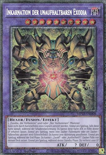 Inkarnation der unaufhaltbaren Exodia MP25-DE008 Starlight Rare Deutsch Boosterfrisch 1. Auflage - 2025 Mega-Pack Tin - mit ReCollectibles-Versandschutz - für Yu-Gi-Oh!