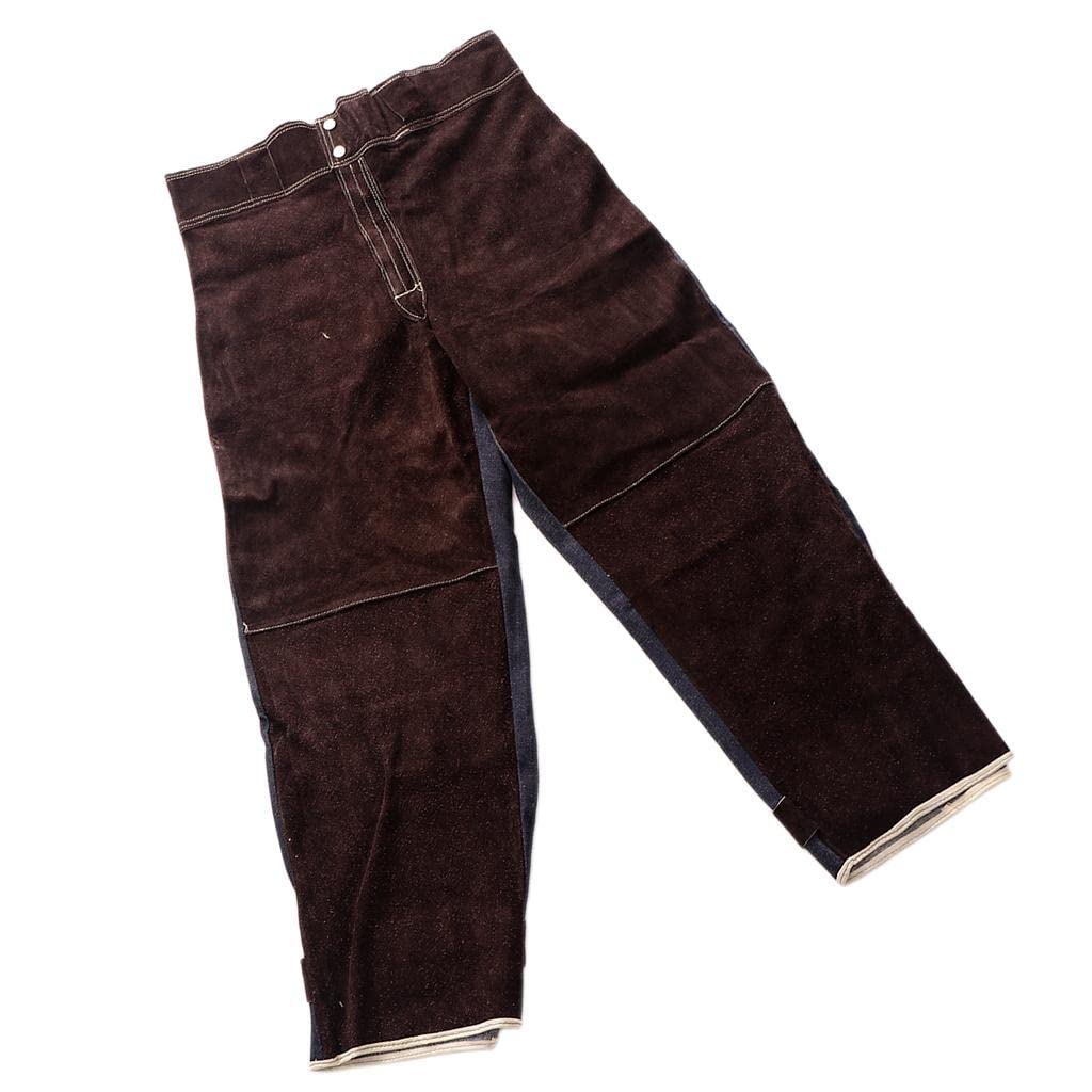 lichts Welding Suits Heat/Flame Resistant Heavy Duty Anti-scald Brown Pants XL-picture-52