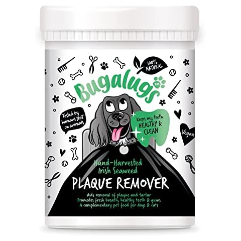 BUGALUGS Plaque Off Remover For Dog 200g Teeth & Bad Breath 100% Natural | Plaque Off Dogs No Need For Dog Toothbrush or Dog Toothpaste | Remove Dog Bad Breath & Plaque Remover For Dogs & Cats (200g) Cover