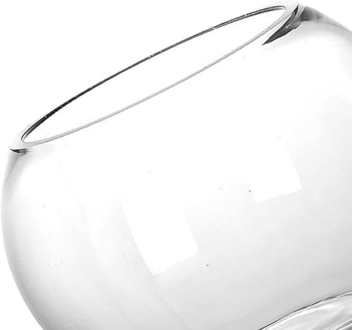 Miniatura 3 de ERINGOGO Jarrón de vidrio redondo de vidrio para peces, cuenco de acuario transparente para pecera Betta Goldfish Flower | Florero de centro de mesa